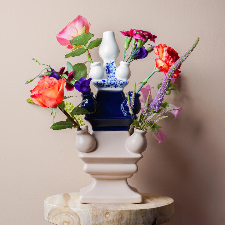 Tulpenvaas - Stapelgekte - Donkerblauw - Midden - Heinen Delfts Blauw