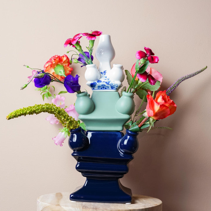 Tulpenvaas - Stapelgekte - Donkerblauw - Bodem - Heinen Delfts Blauw