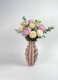 Vaas Nancy kleur soft pink - 25cm - unieke golf structuur