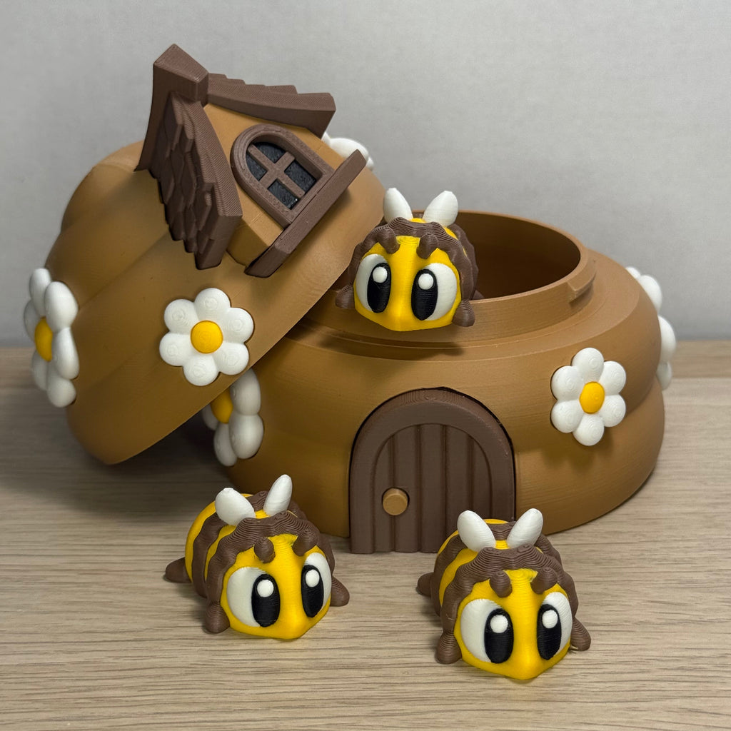 Bijenkorf met bijtjes