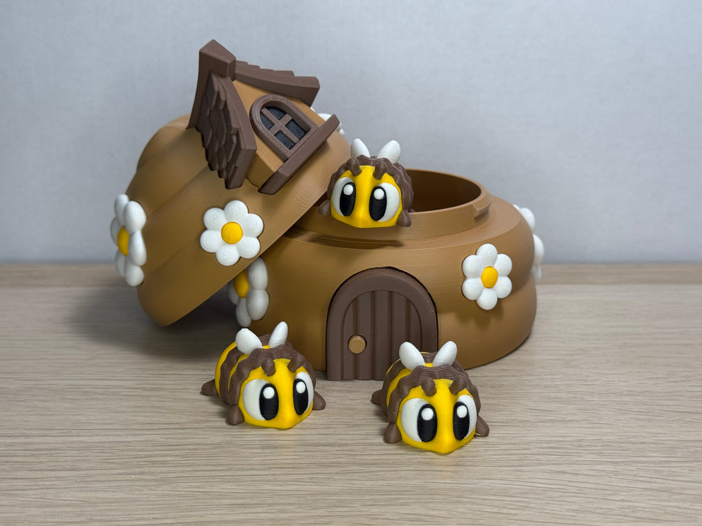 Bijenkorf met bijtjes