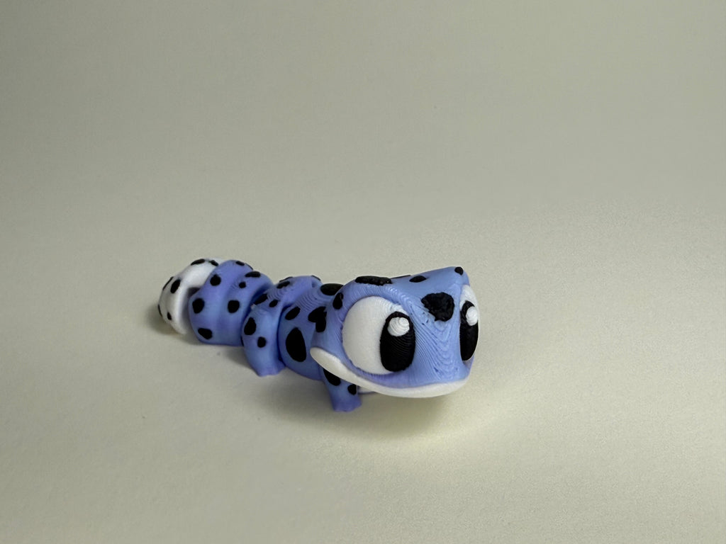 Mini pet Gecko blauw