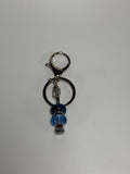 Geluks sleutelhanger met hoefnagel- Blauw