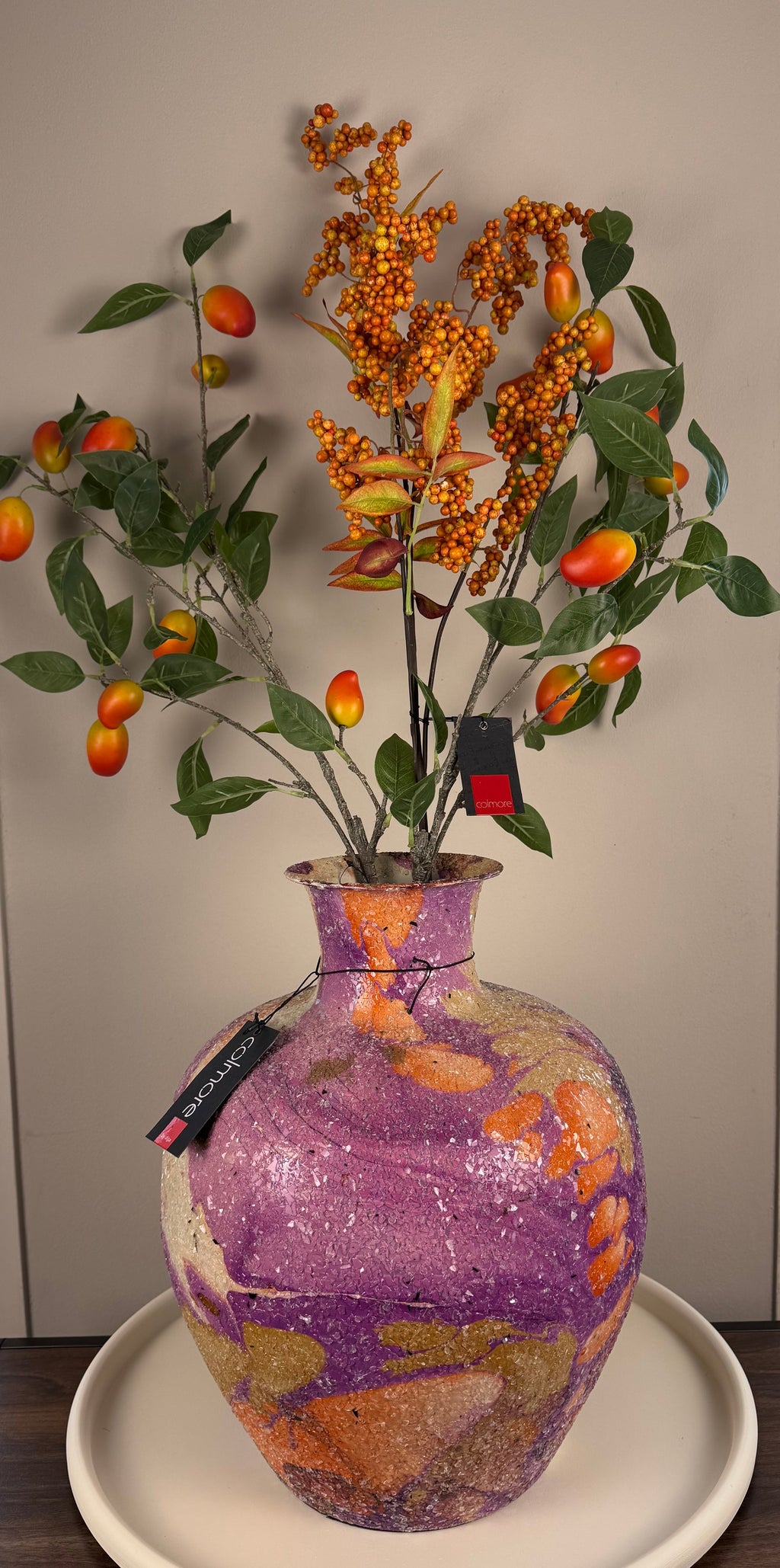 Vaas Iron Lilac Mosaic – Artistieke eyecatcher voor een hotel chique interieur