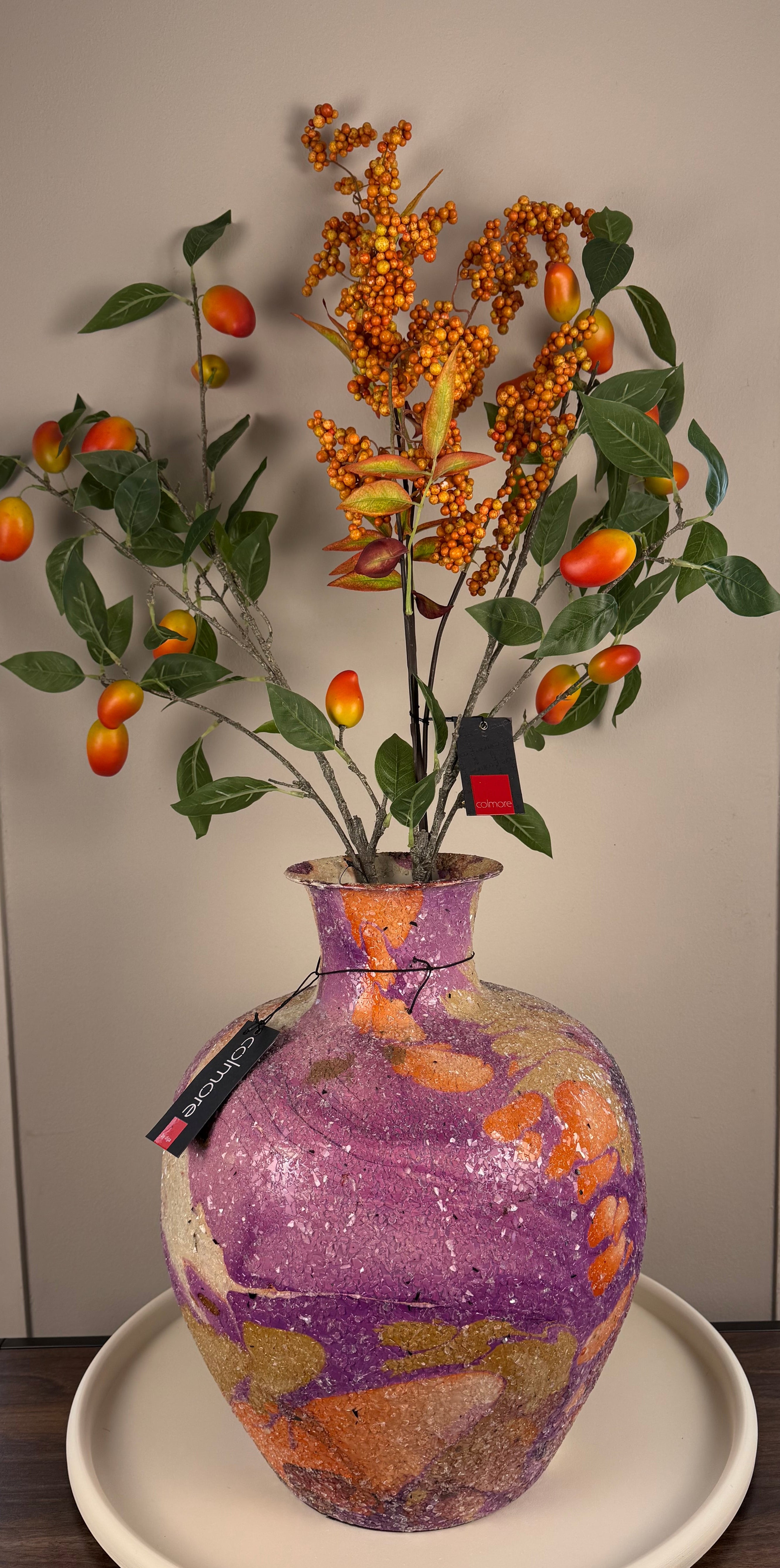 Vaas Iron Lilac Mosaic – Artistieke eyecatcher voor een hotel chique interieur