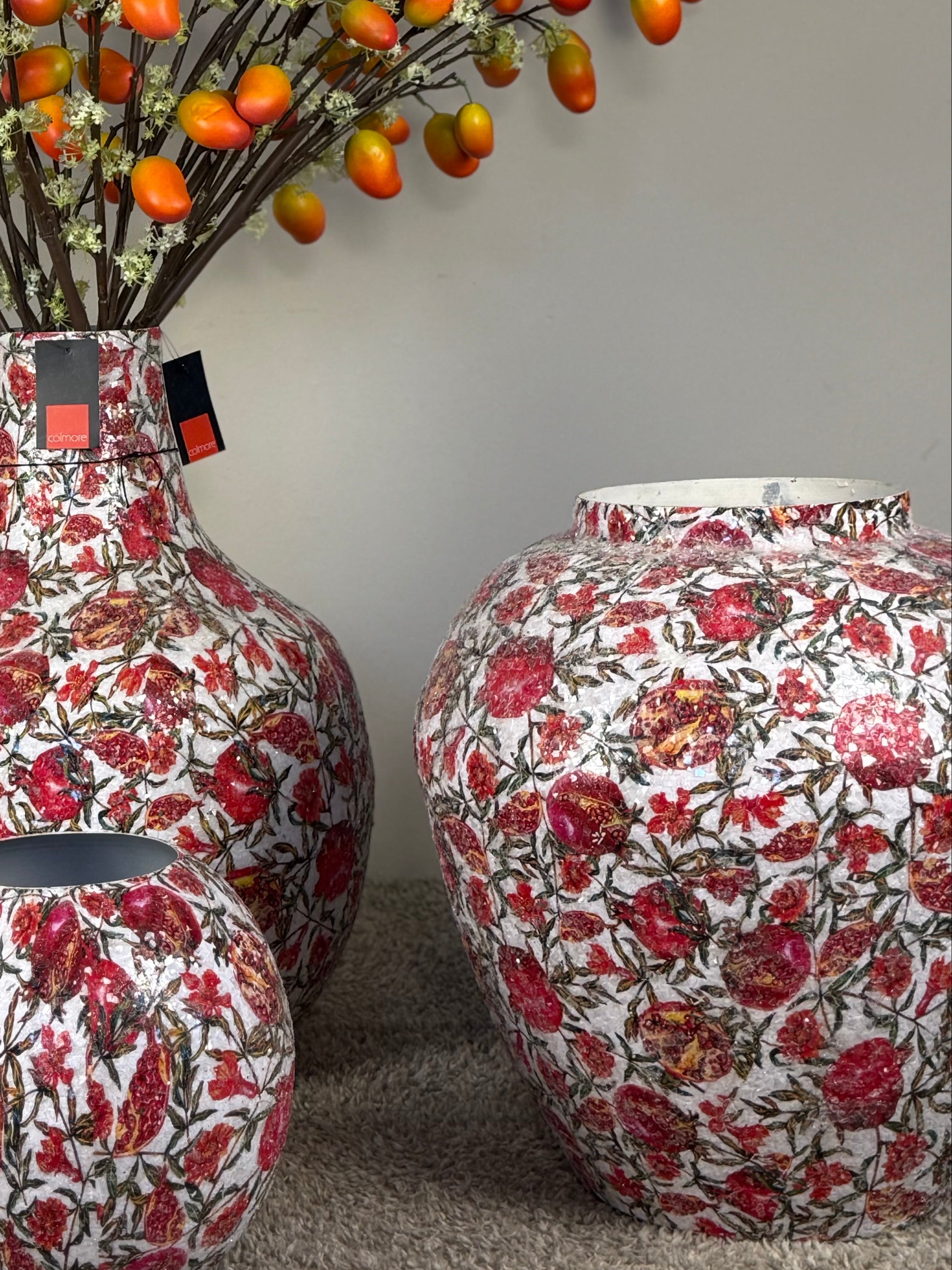 Colmore by Diga Pomegranate Mosaic Vaas Multi/Taupe 40 cm