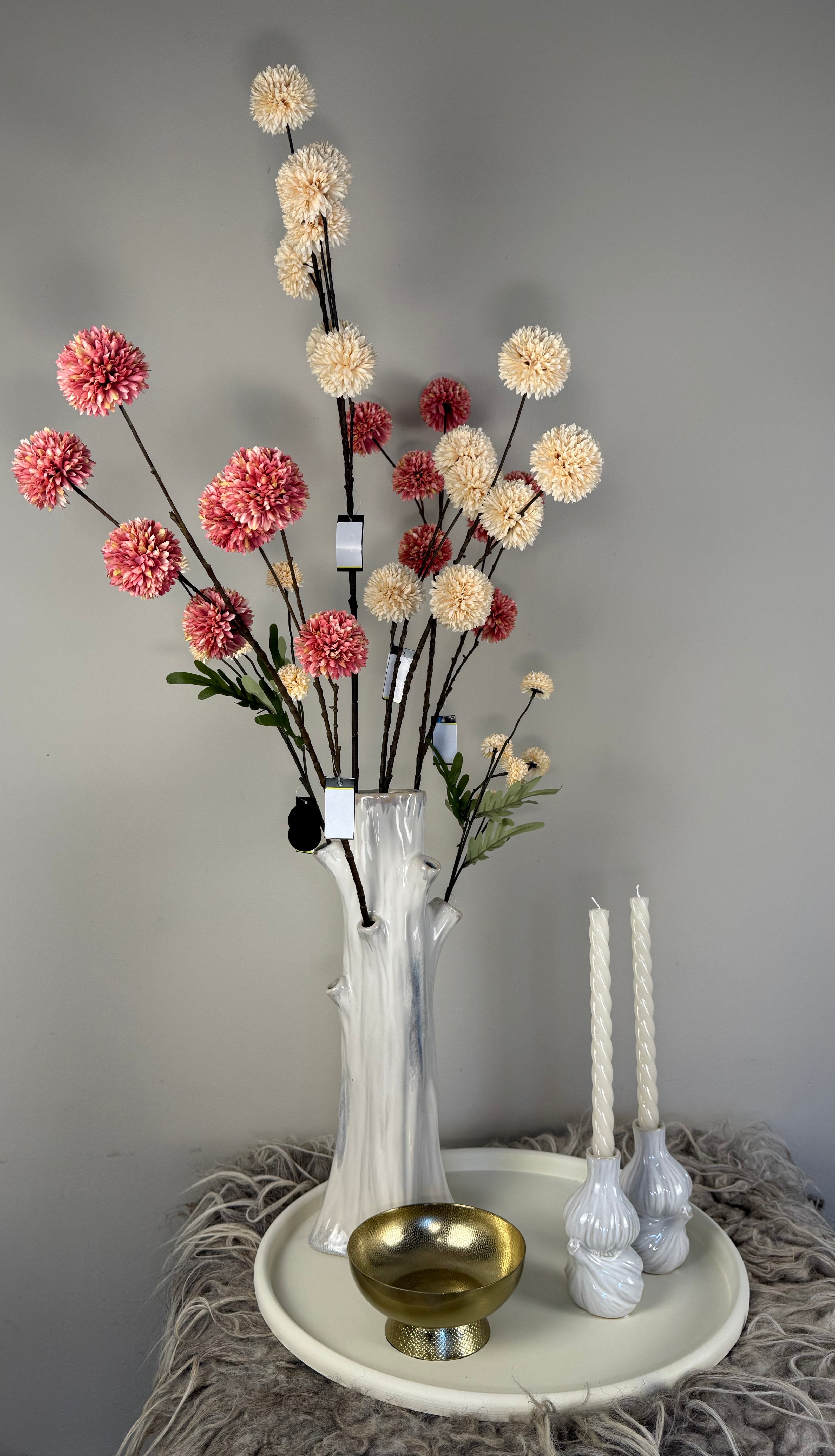 Boomstam vaas / Tree trunk stoneware vase