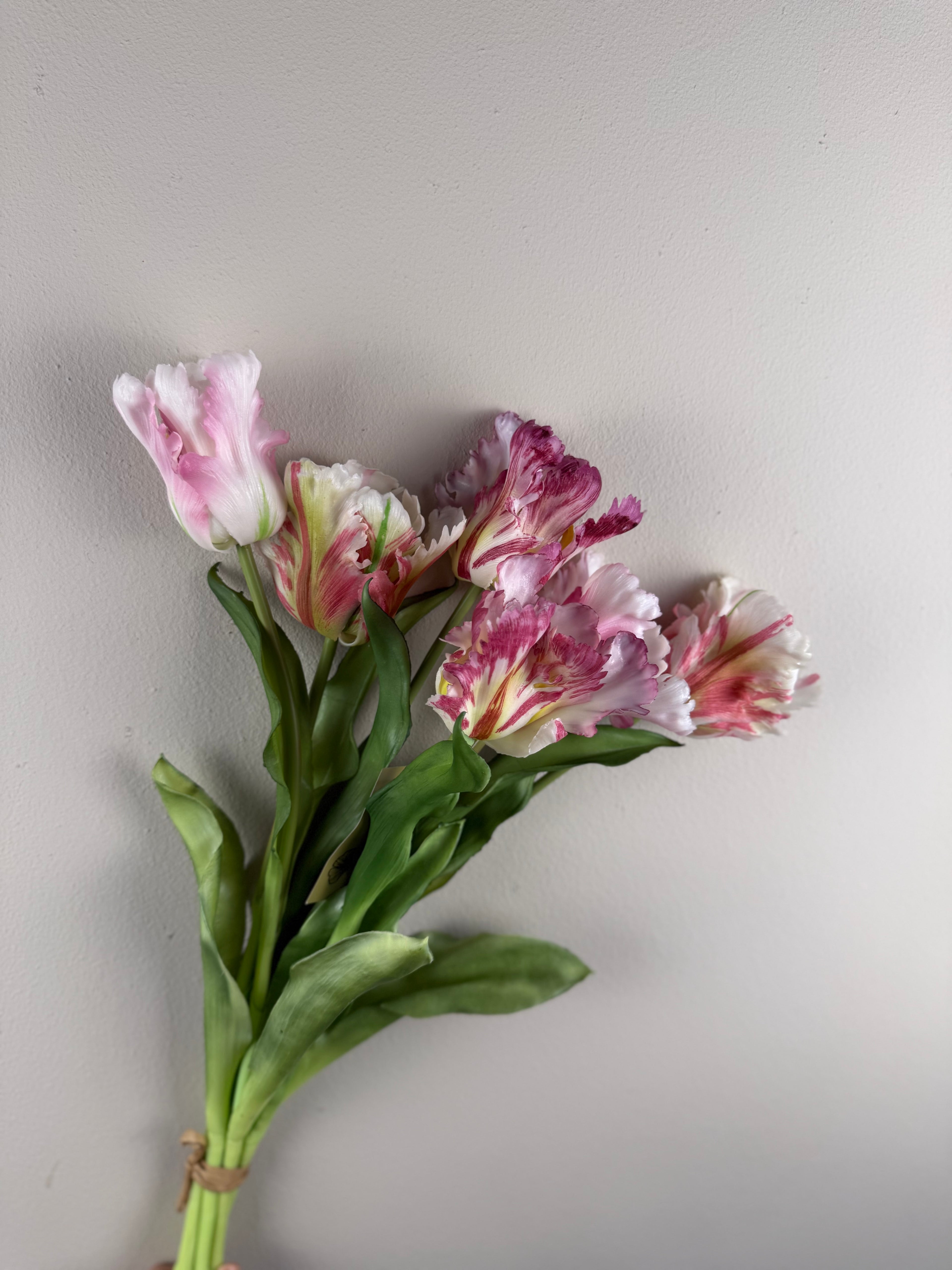 Kunsttulpen Bos Parrot Lavender – Real touch kunst Tulpen Bundle 51 cm – 6 Takkken – Zeer Realistisch