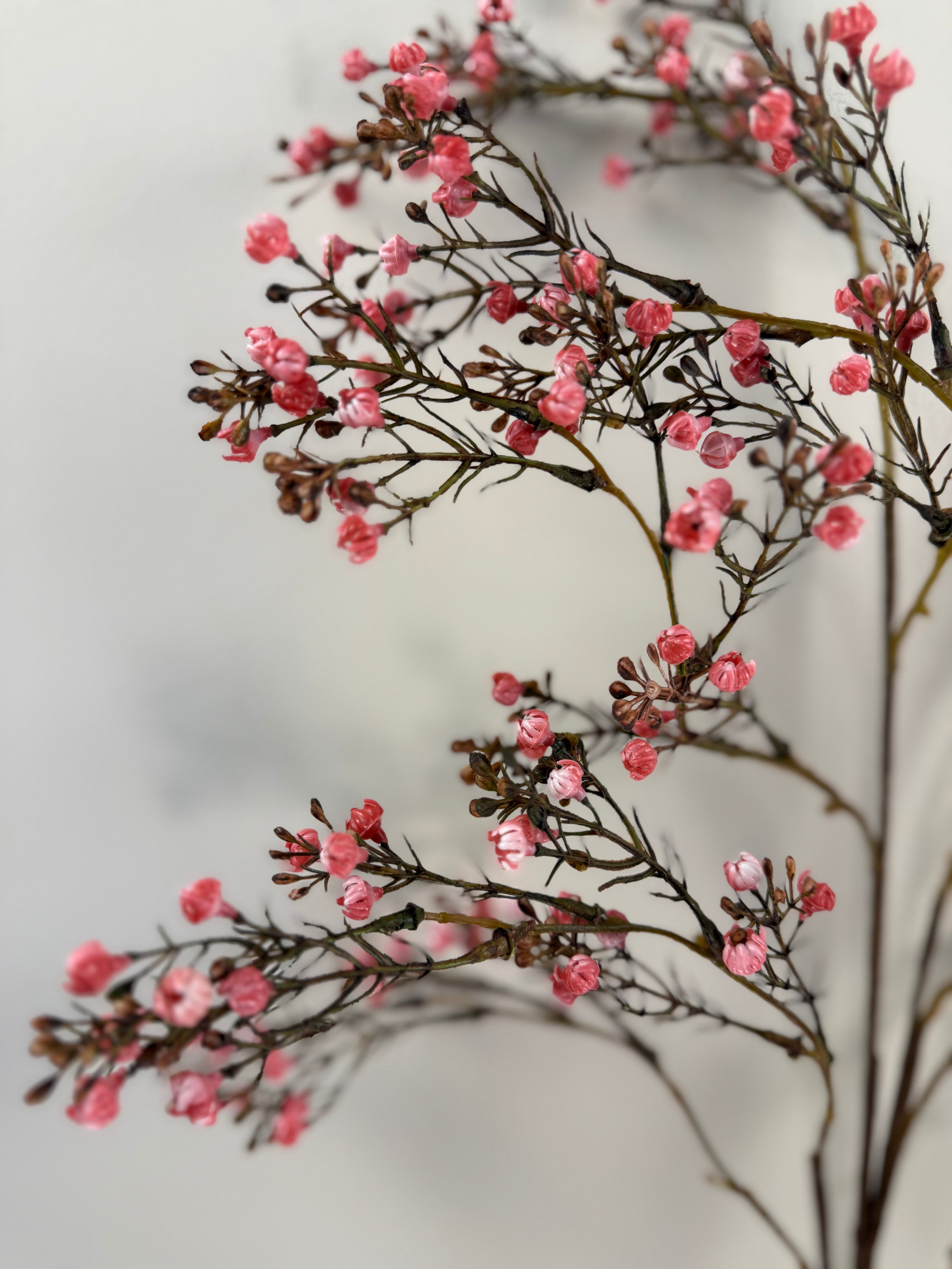 Kunsttak Gipskruid Dark Pink 95 cm – Zijden Gipskruid – Luxe Kunstbloem