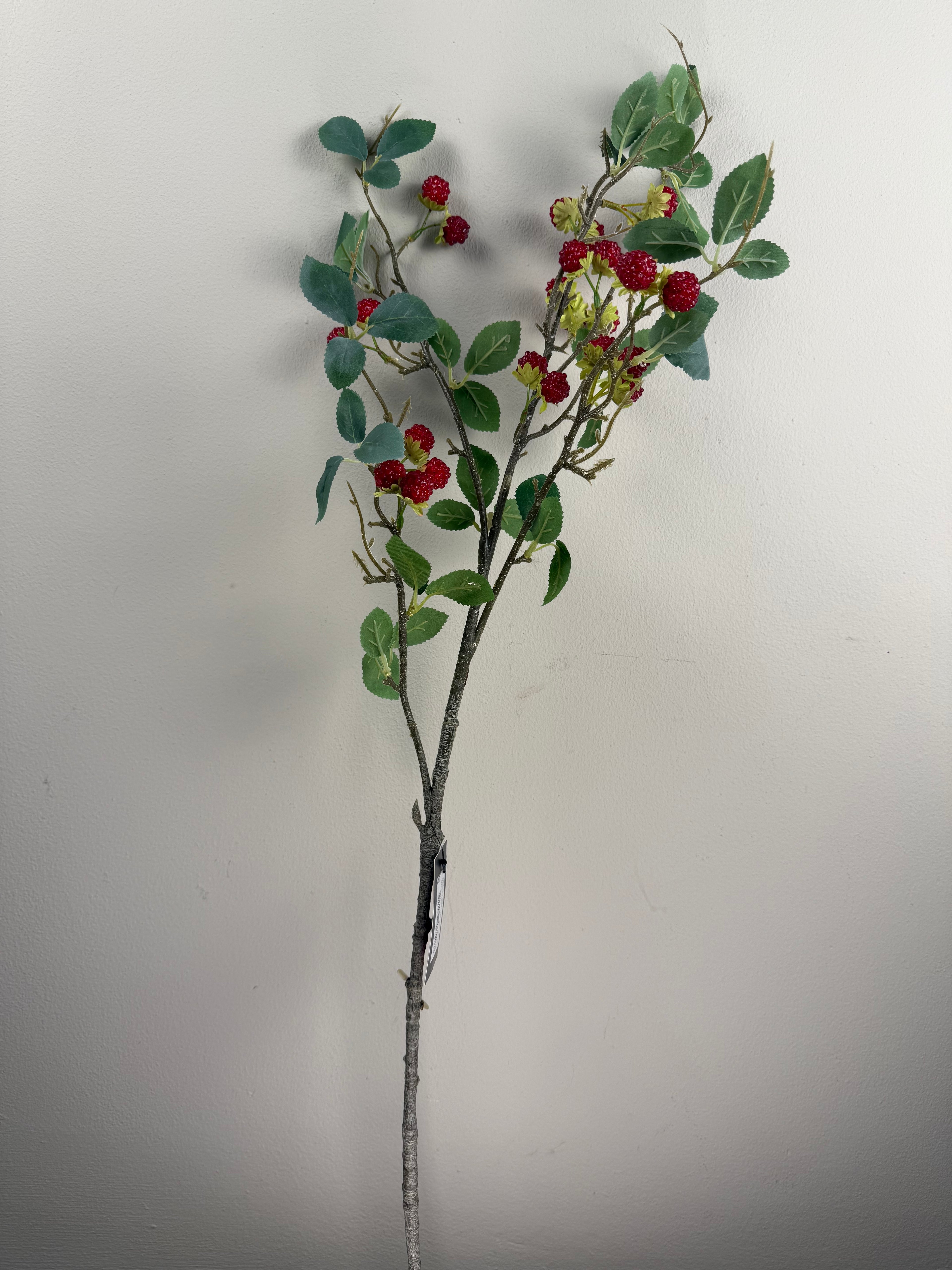 Kunsttak Framboos 92 cm – Branch Raspberry Green/Red