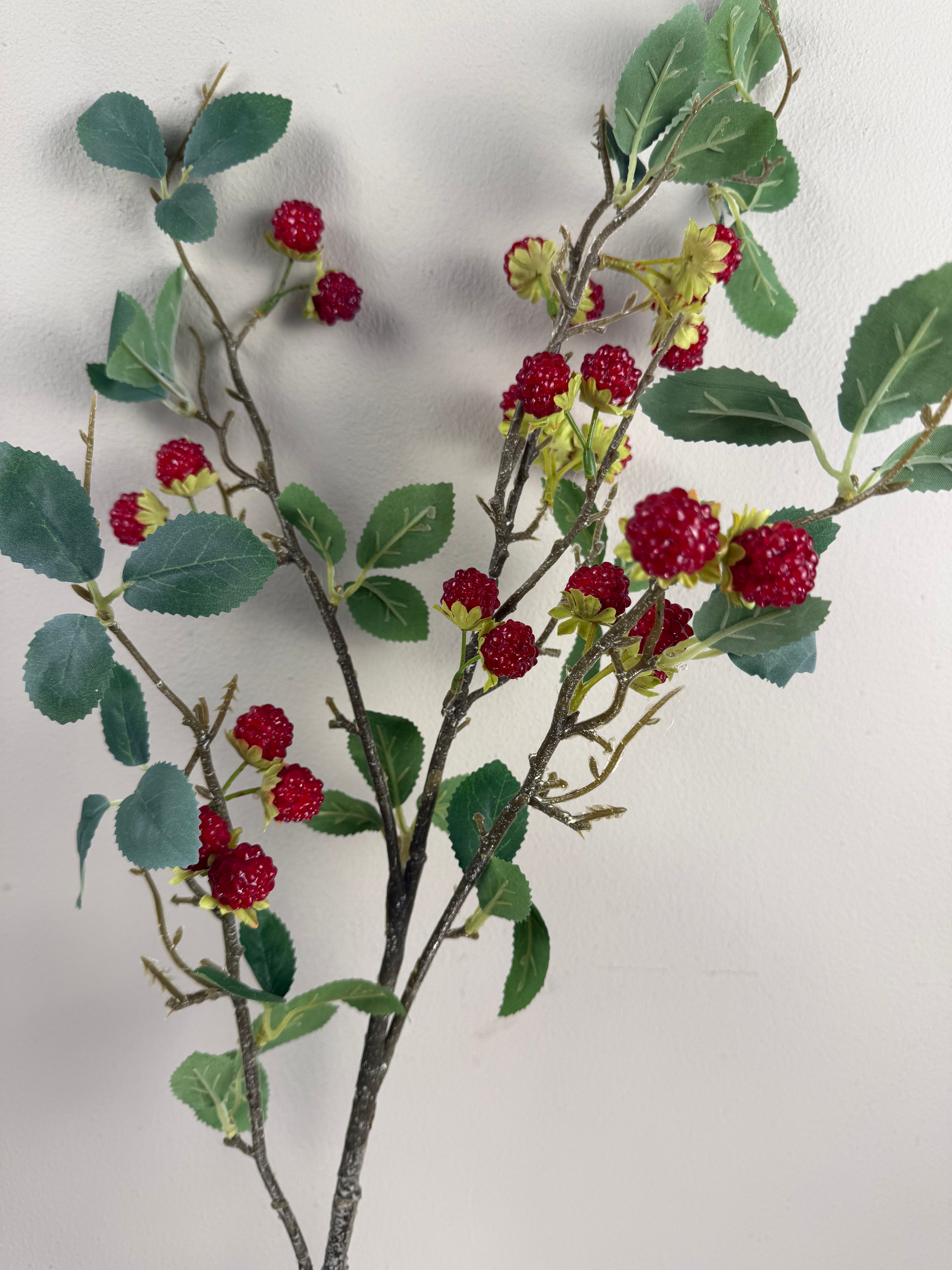 Kunsttak Framboos 92 cm – Branch Raspberry Green/Red