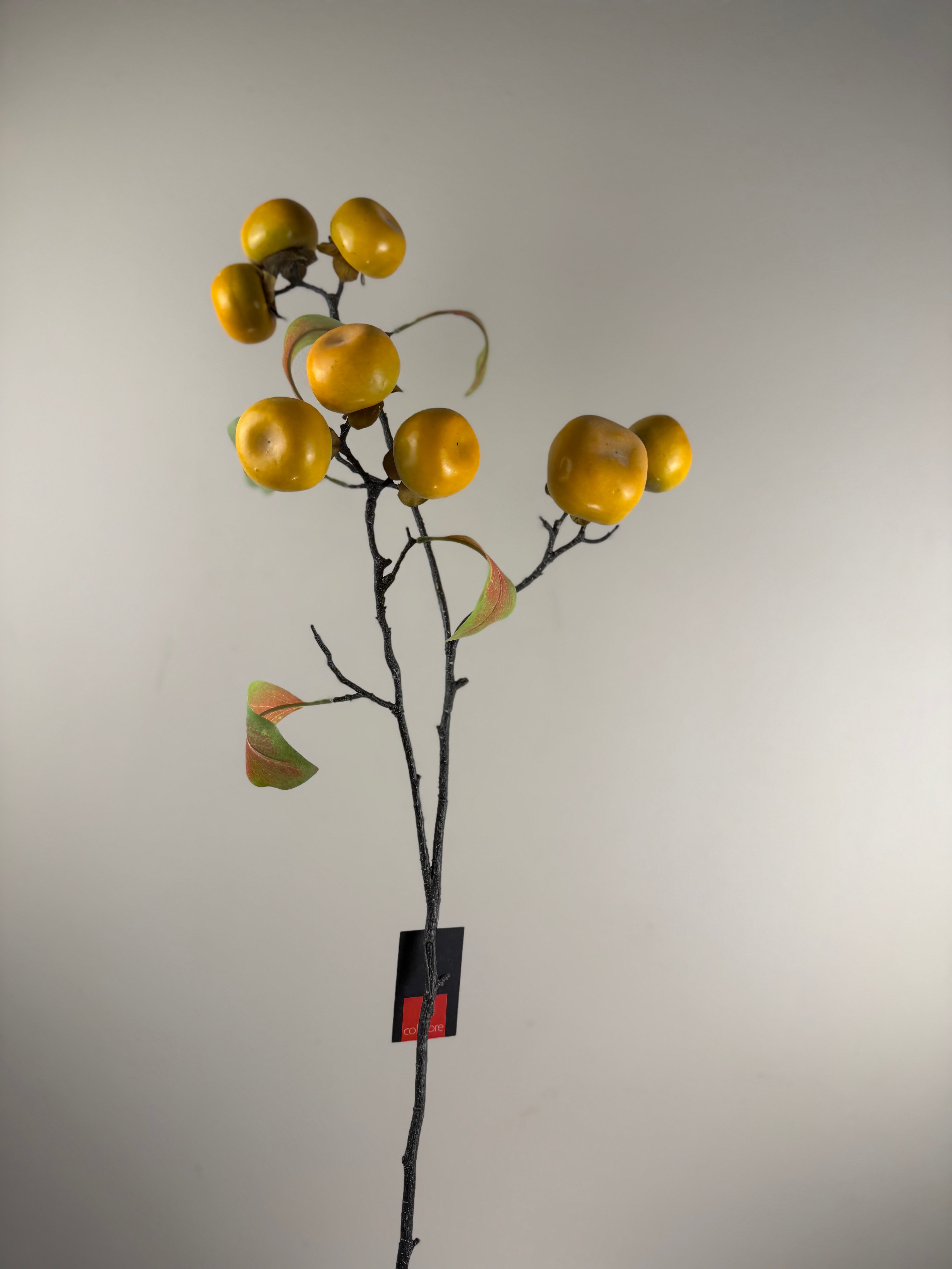 Kunsttak Kakipruim 92 cm – Branch Persimmon Yellow
