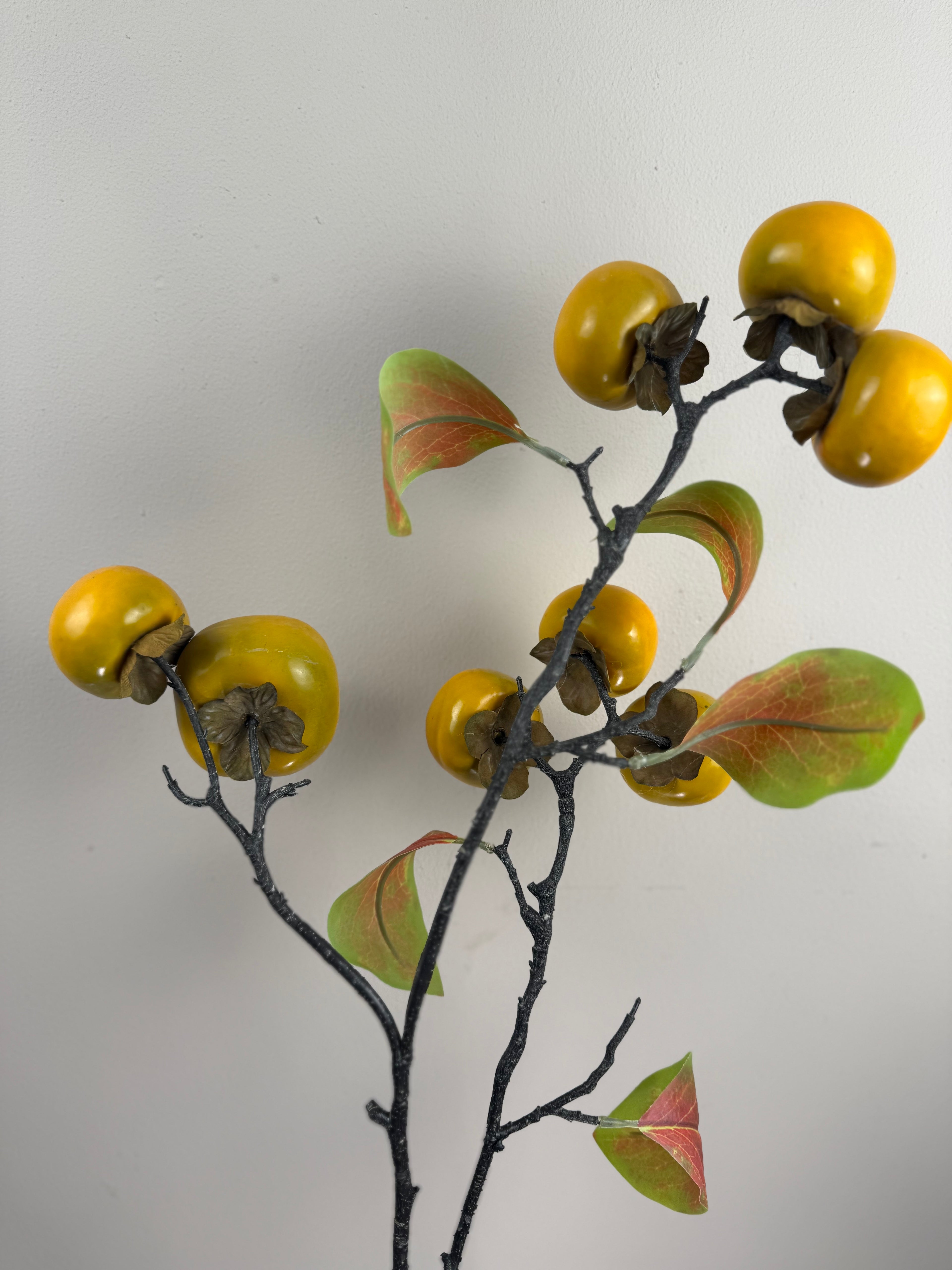Kunsttak Kakipruim 92 cm – Branch Persimmon Yellow