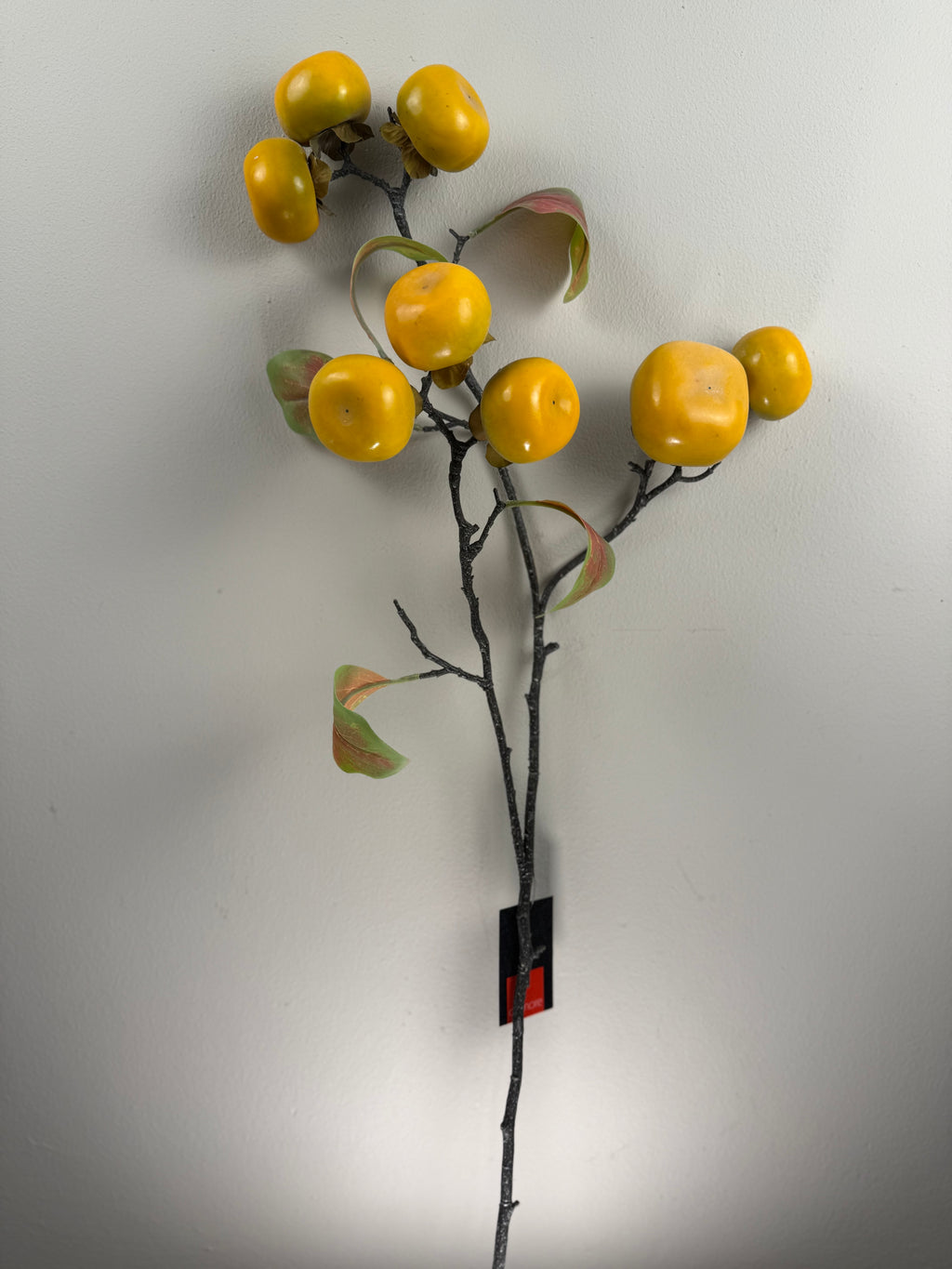 Kunsttak Kakipruim 92 cm – Branch Persimmon Yellow