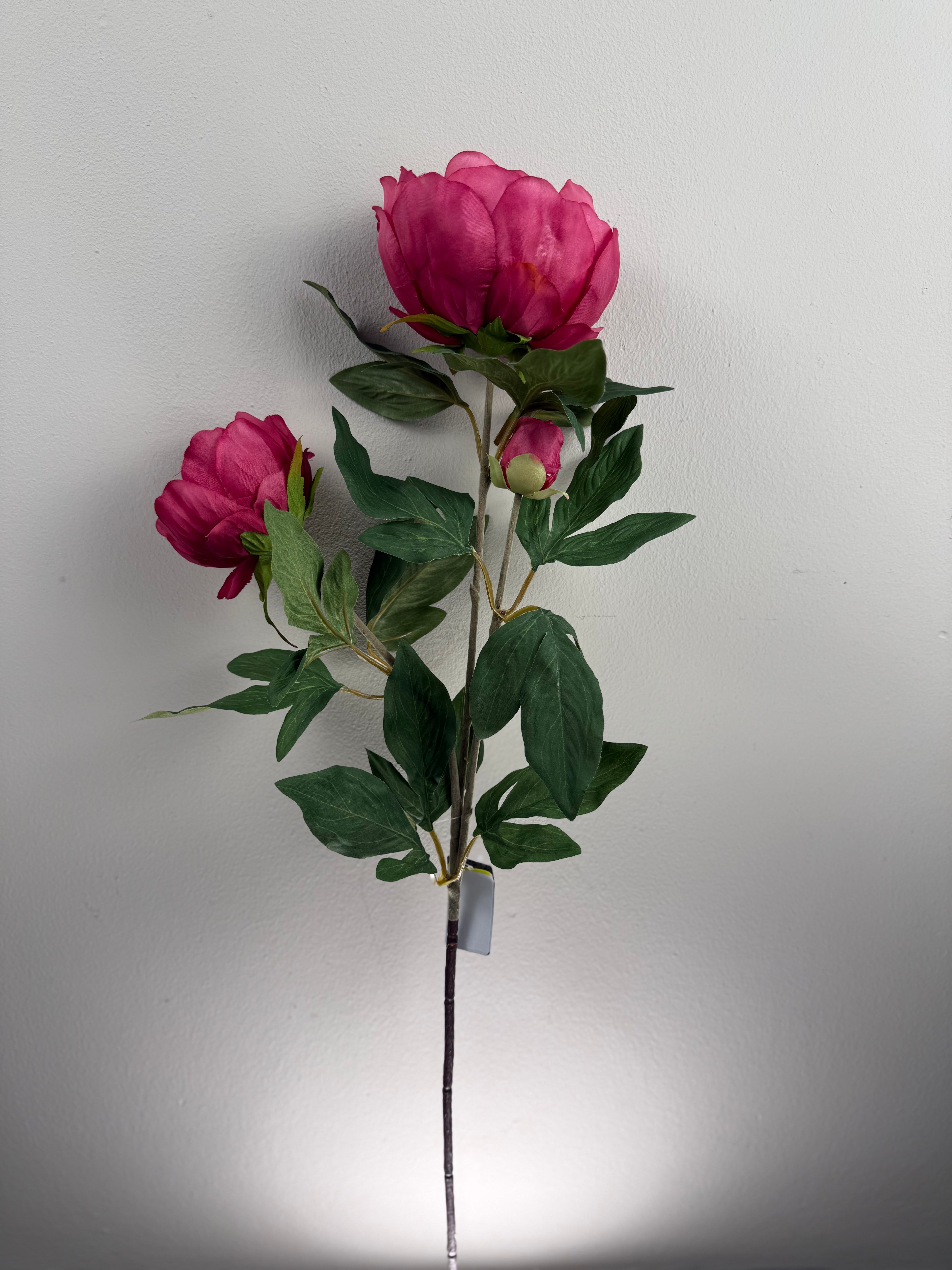 Kunstpioenroos  Paeony Fuchsia 65 cm