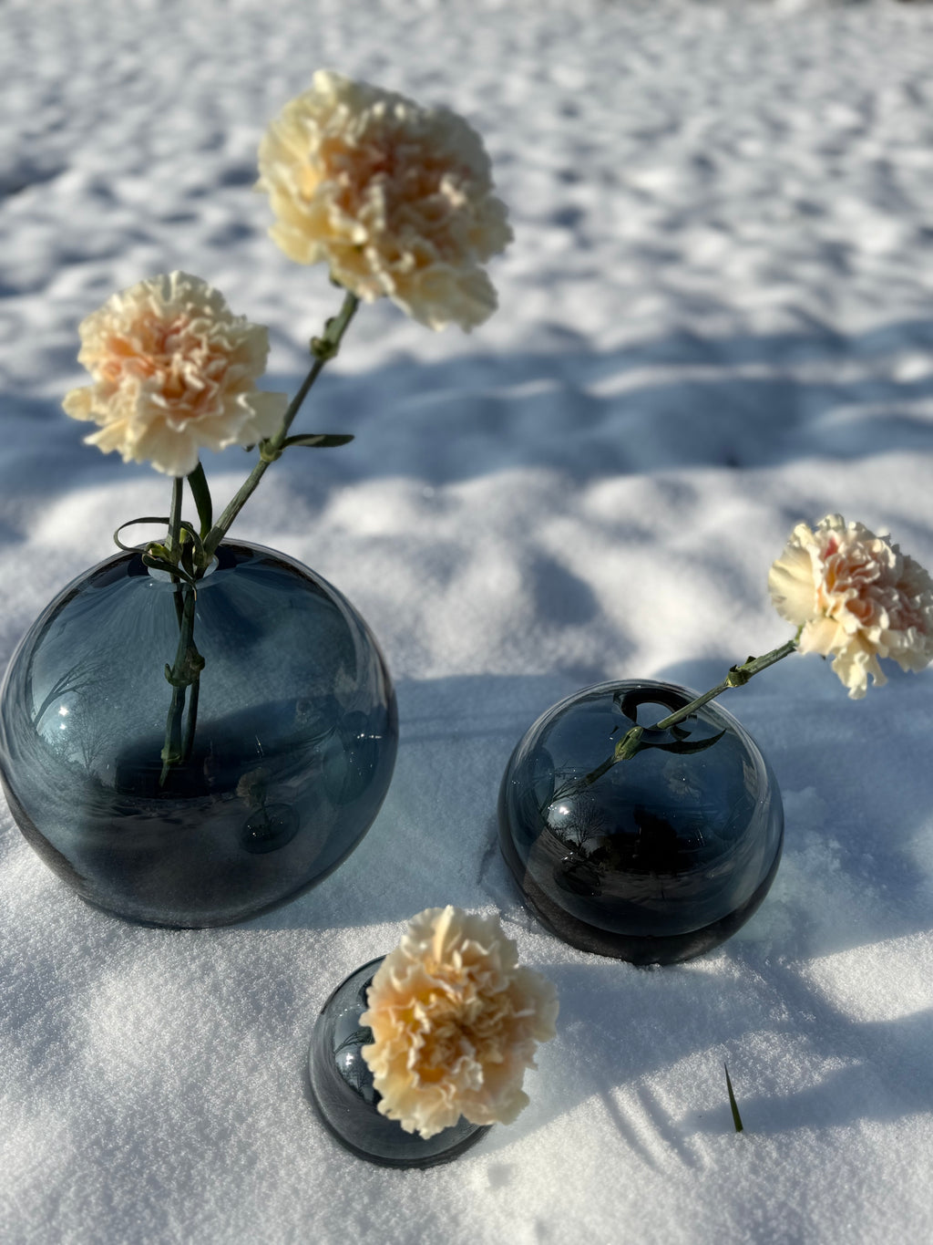 Mars Vaas Groot Staalblauw Nude Glass | Luxe Kristal Design Vaas