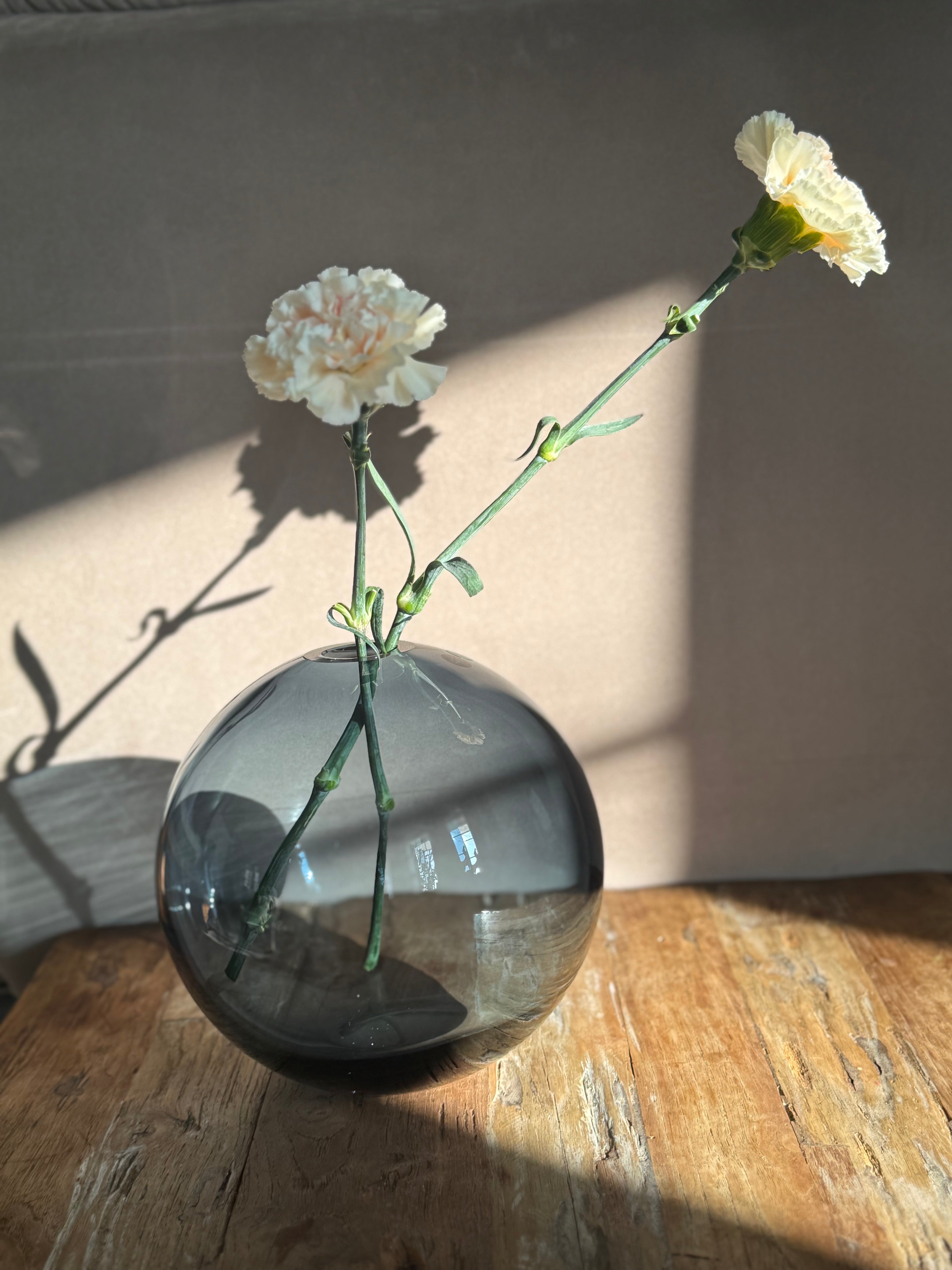 Mars Vaas Groot Staalblauw Nude Glass | Luxe Kristal Design Vaas