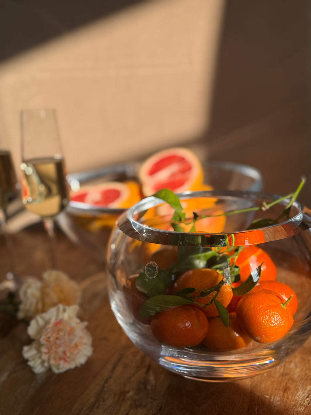Lily Bowl 20 cm Nude Glass | Luxe Kristallen Schaal Handgemaakt