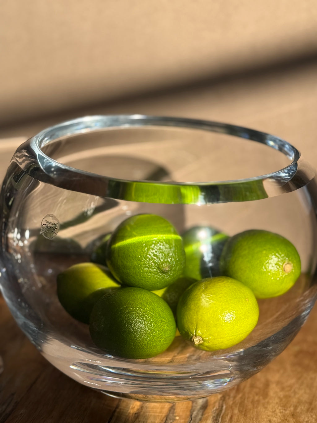 Lily Bowl 20 cm Nude Glass | Luxe Kristallen Schaal Handgemaakt
