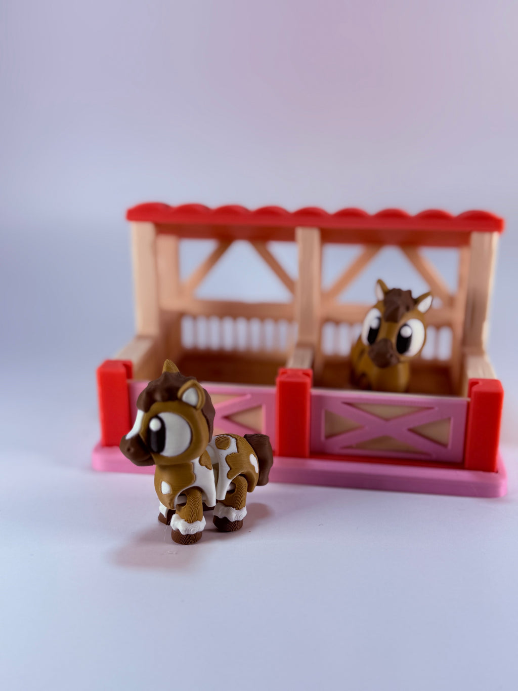 Speel set Flexi paardjes met stal