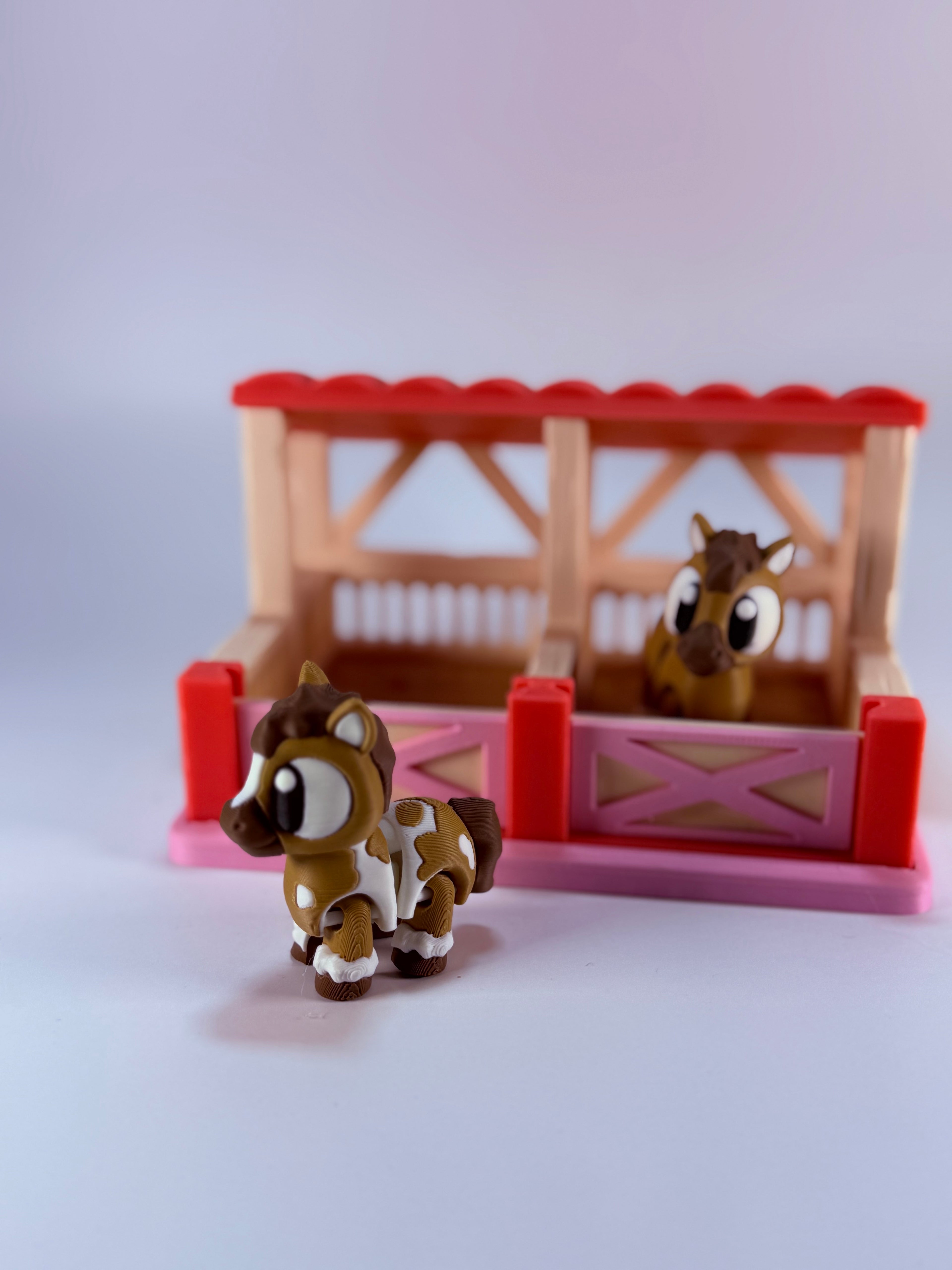 Speel set Flexi paardjes met stal