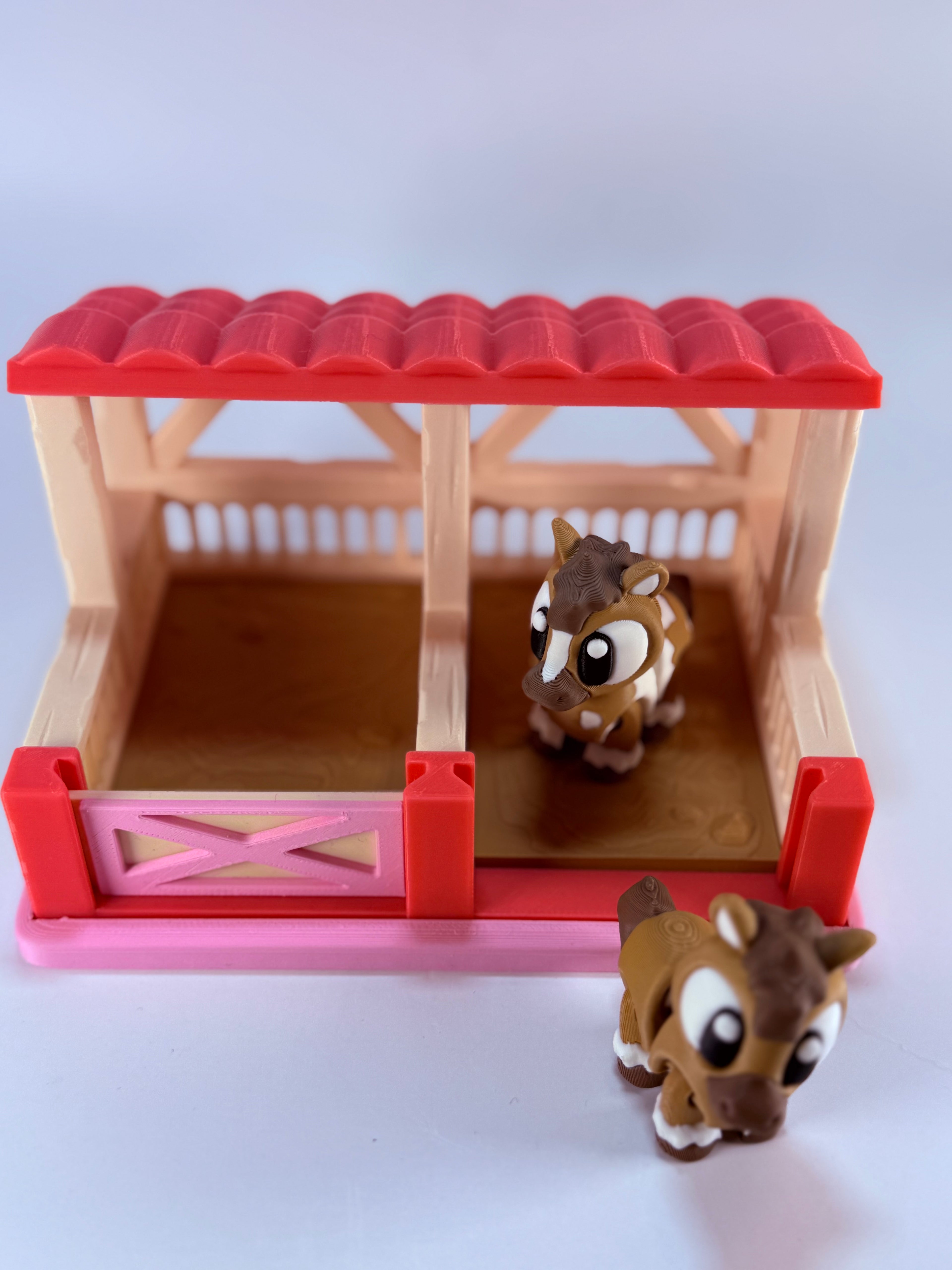 Speel set Flexi paardjes met stal