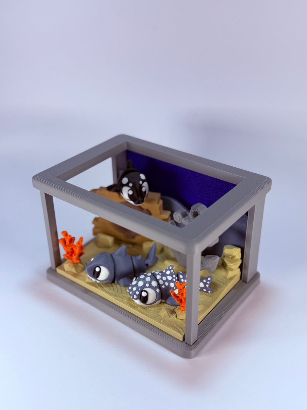 Oceaan Diorama/speelhuis met 2 oceaanvrienden