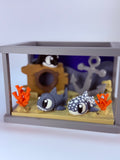 Oceaan Diorama/speelhuis met 2 oceaanvrienden