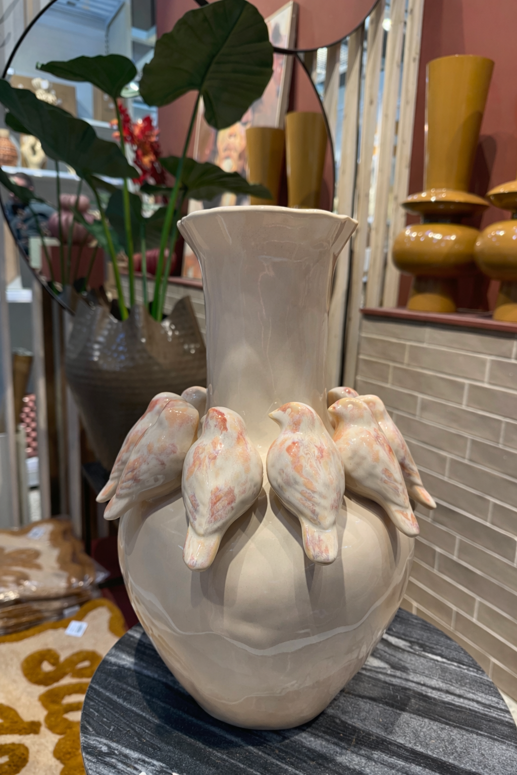 Vogeltjes vaas| 41 cm | Keramiek