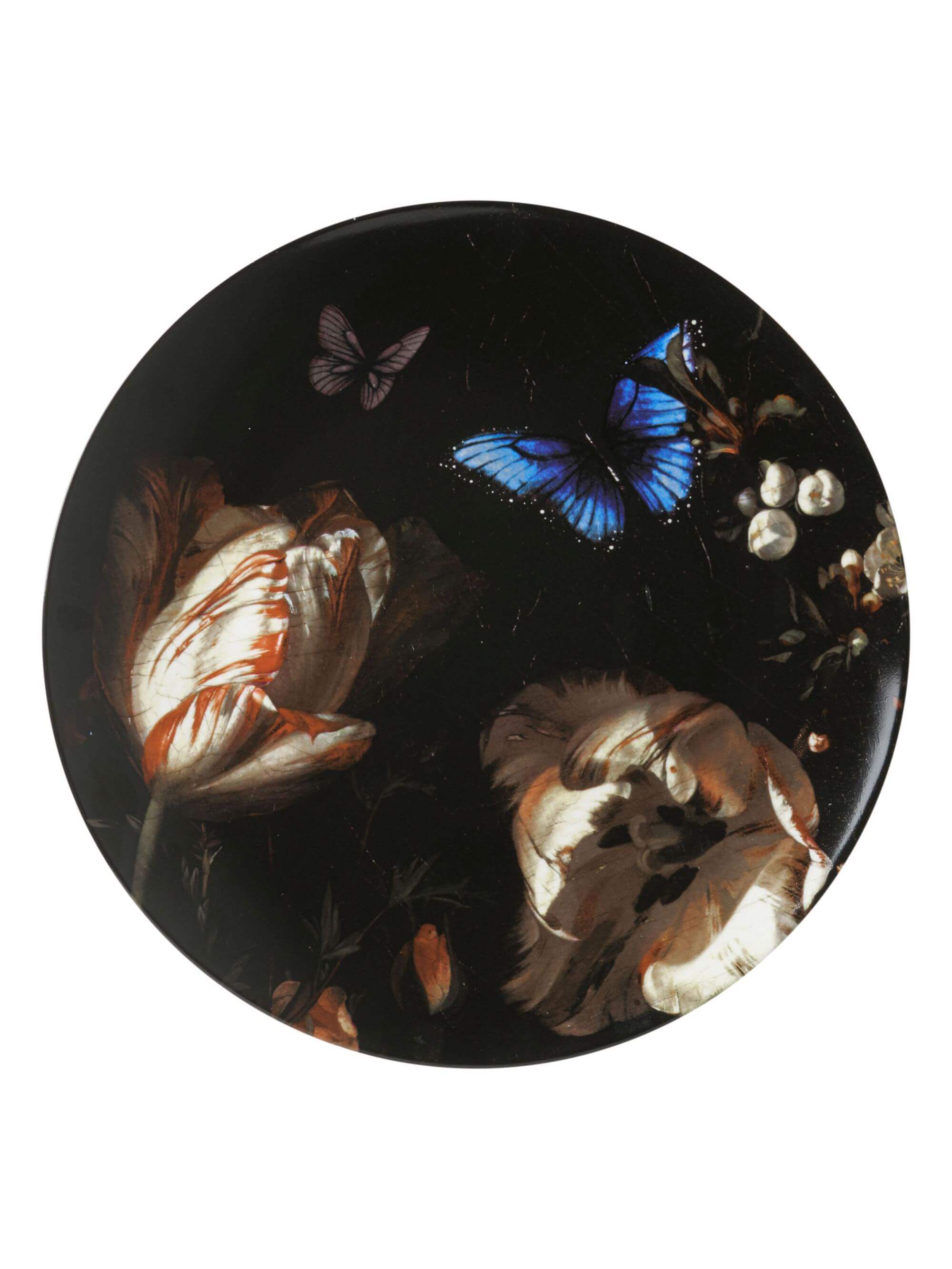 Wandbord - Bord - Boomblauwtje - 31 cm - Heinen Delfts Blauw