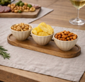 Serveerset Met Schelp Schaaltjes Beige