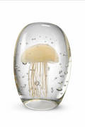 J-Line Presse-papier Kwal Large – Witte Glazen Paperweight – Luxe Decoratie & Kunstobject