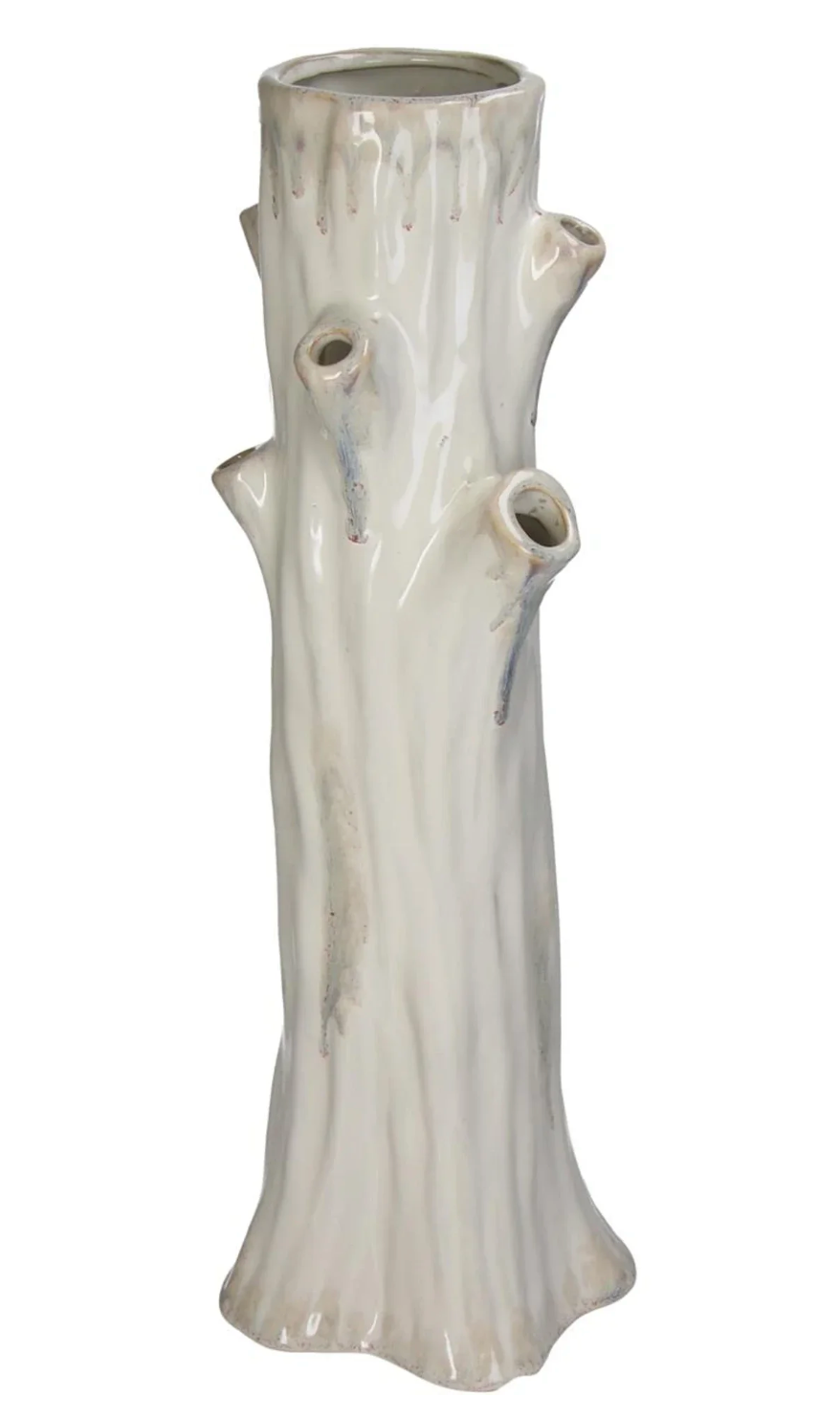 Boomstam vaas / Tree trunk stoneware vase