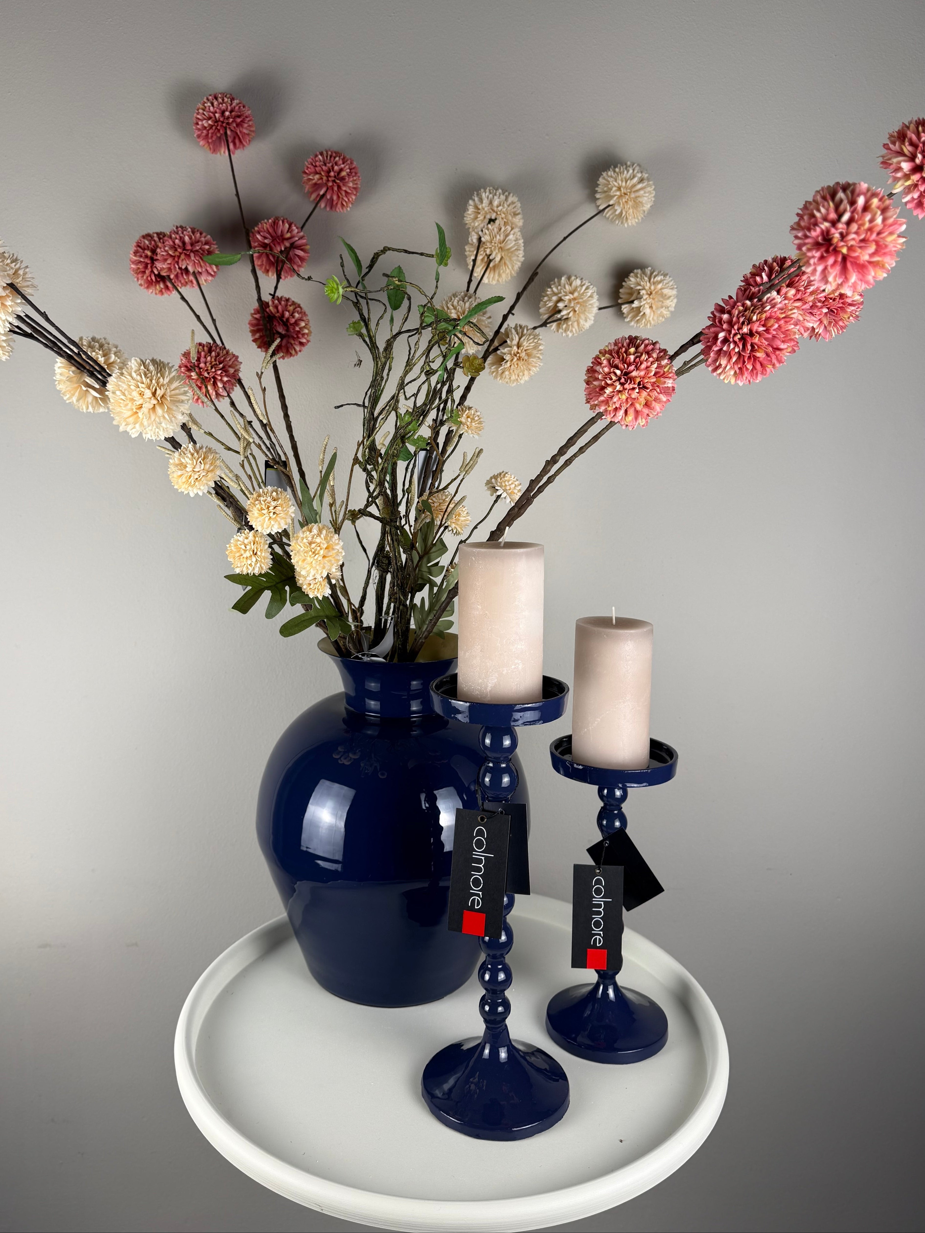 Kandelaar indigo 35 cm